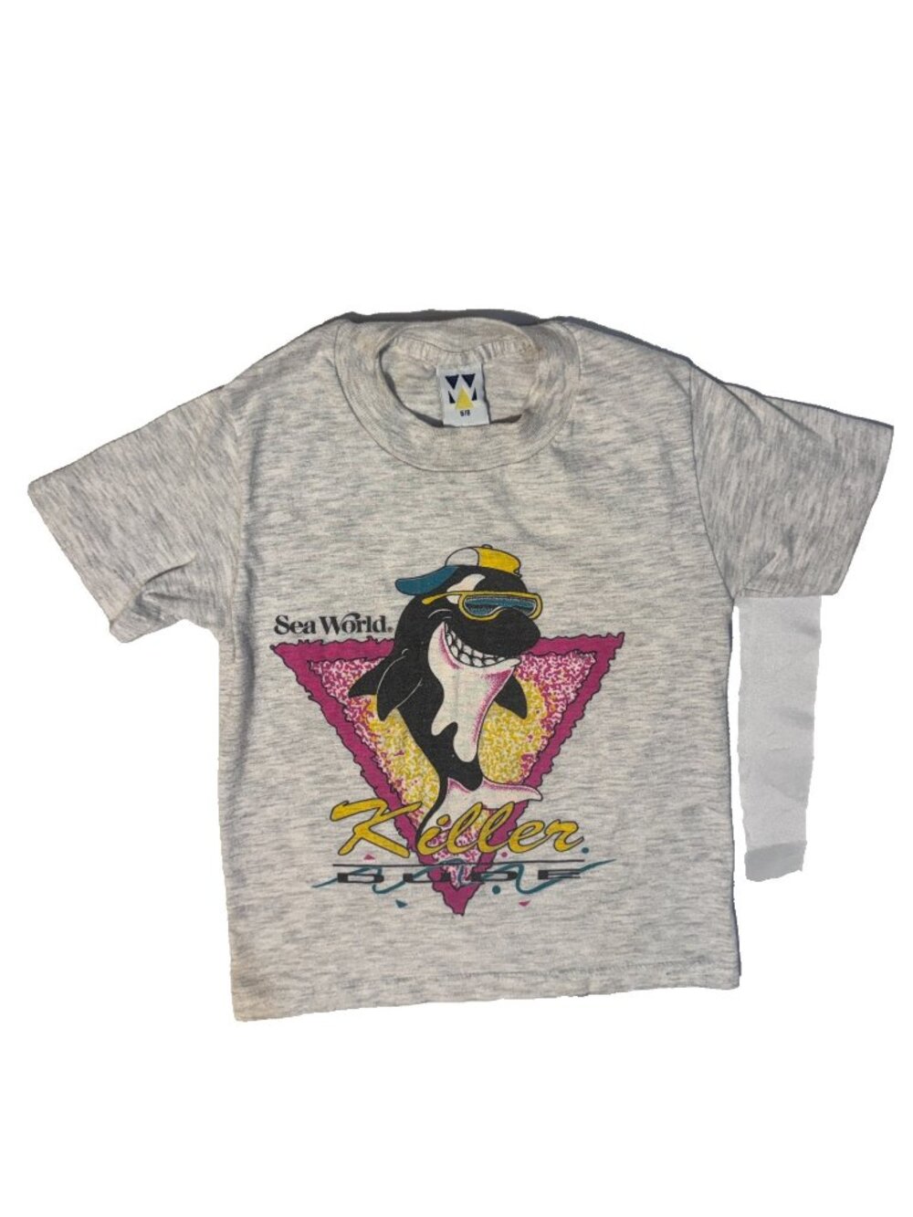 VTG 80s Sea World Shamu Killer Dude Kids Tshirt Orca Dolphin USA